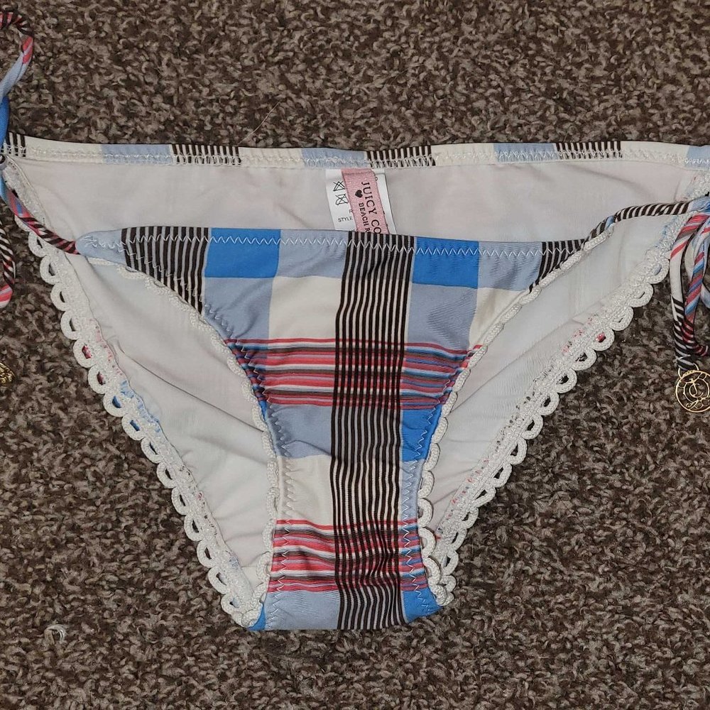 JUICY COUTURE Plaid String Bikini Bottom